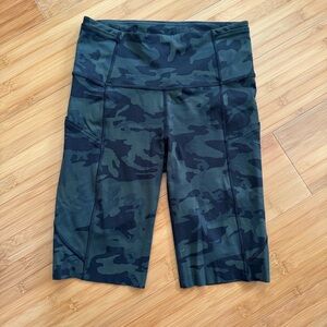 Lululemon Camo Print Biker Shorts